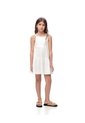 Vestido Corto Bloques Algodón Blanco Niña Blanco de Gef