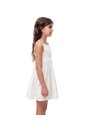 Vestido Corto Bloques Algodón Blanco Niña Blanco de Gef