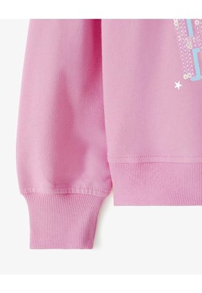 Buzo Regular Algodón Estampado Navidad Niña Rosa