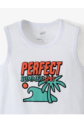 Camiseta Regular Blanca Niño Blanco