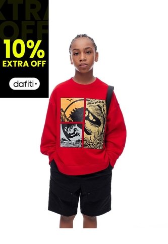 Buzo Regular Jurassic World Rojo Niño Rojo Gef