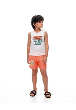 Camiseta Regular Blanca Niño Blanco