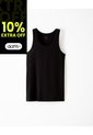 3 Camisetas Slim Negra Hombre Negro de Gef