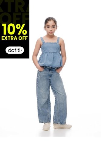 Blusa Regular índigo Medio Niña Azul Oscuro Gef