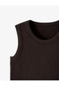Camiseta Esqueleto Slim Rib Algodón Café Mujer Cafe de Gef