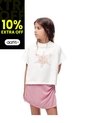 Camiseta Regular Algodón Blanca Estampada Niña Blanco de Gef