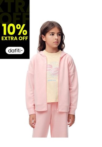 Chaqueta Regular Rosada Niña Rosa Gef