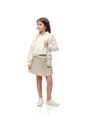 Falda Corta Con Pliegues Beige Niña Marron de Gef