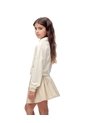 Falda Corta Con Pliegues Beige Niña Marron de Gef