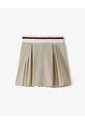 Falda Corta Con Pliegues Beige Niña Marron de Gef