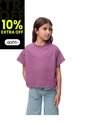 Camiseta Regular Algodón Morada Niña Purpura de Gef