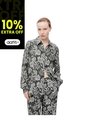 Camisa Manga Larga Holgada Estampada Mujer Verde de Gef