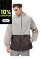 Chaqueta Regular Rompevientos Taupe Bloques Hombre Marron de Gef