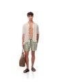 Pantaloneta De Baño Rayas Hombre Marron de Gef