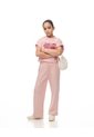 Pantalón Tiro Medio Holgado Rosado Niña Rosa de Gef
