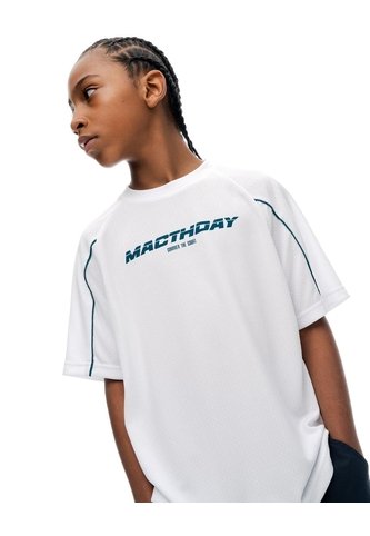 Camiseta Regular Manga Corta Blanca Niño Blanco Gef