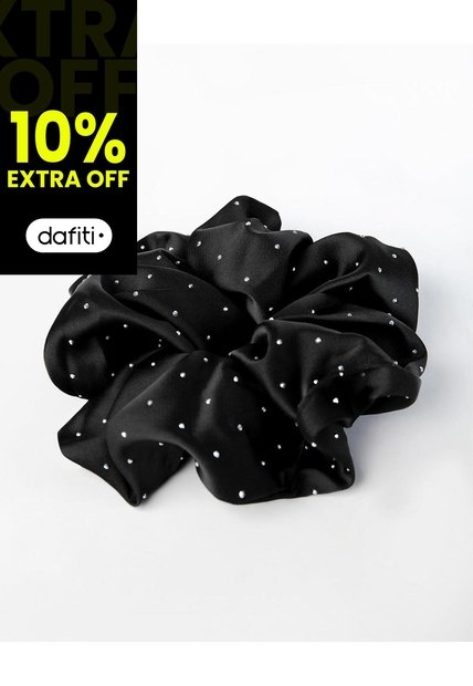 Scrunchie Para El Cabello Negro Mujer