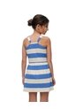 Vestido Corto Algodón Rayas Niña Azul de Gef