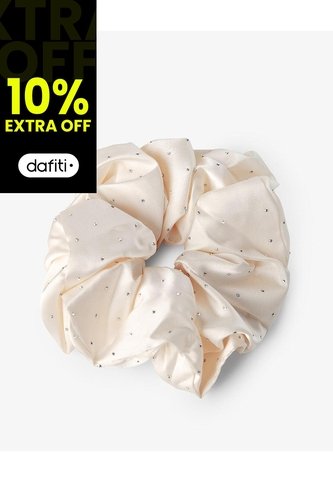 Scrunchie Para El Cabello Beige Mujer Gef