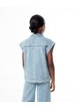 Chaleco Oversize Denim índigo Medio Niña Azul Oscuro de Gef