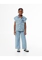 Chaleco Oversize Denim índigo Medio Niña Azul Oscuro de Gef