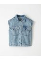 Chaleco Oversize Denim índigo Medio Niña Azul Oscuro de Gef
