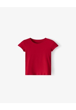 Camiseta Slim Algodón Roja Mujer Rojo