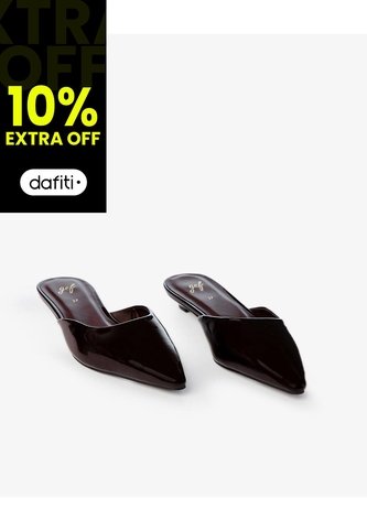 Zapatos Tipo Mule Vinotinto Mujer Cafe Gef
