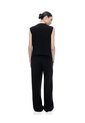 Pantalón Regular Tiro Medio Negro Mujer Negro de Gef