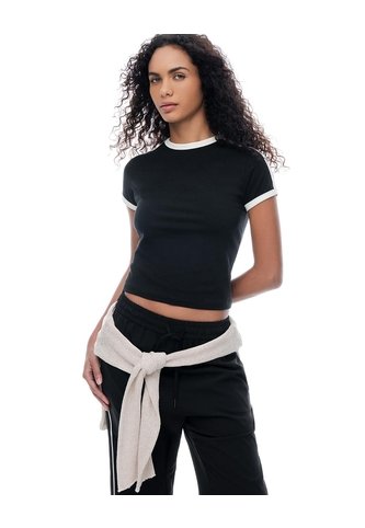 Camiseta Slim Negra Mujer Negro Gef