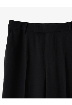 Pantalón Regular Tiro Medio Negro Mujer Negro