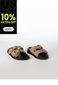 Sandalias Beige Tipo Birkenstock Niña Cafe de Gef