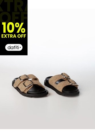 Sandalias Beige Tipo Birkenstock Niña Cafe Gef