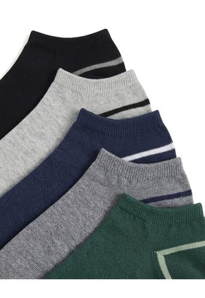 5 Pares De Medias Tobilleras Surtido Hombre