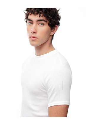 Camiseta Slim Algodón X2unds Blanca Hombre Blanco