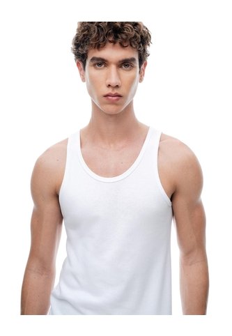 Camisilla Slim Algodón Blanca Hombre Blanco Gef