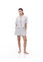 Short Relax Tiro Alto Texturizado Azul Mujer Azul de Gef