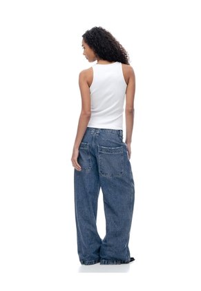 Camiseta Esqueleto Slim Rib Algodón Blanca Mujer Blanco