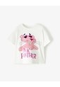 Camiseta Regular Algodón Pink Panther Blanca Niña Blanco de Gef