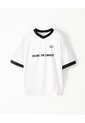 Camiseta Oversize Blanca Estampada Niño Blanco de Gef