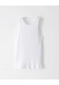 Camiseta Esqueleto Slim Rib Algodón Blanca Mujer Blanco de Gef