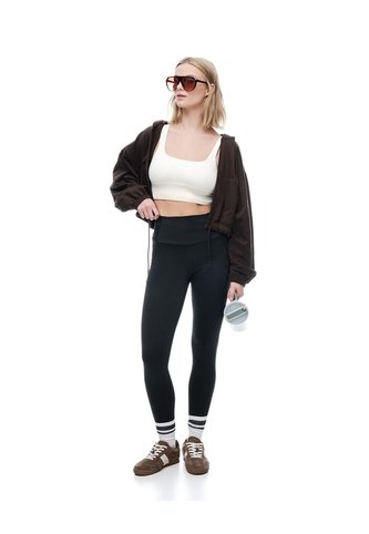Legging Deportivo Secado Rápido Negro Mujer Negro Gef