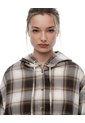 Chaqueta Oversize Cuadros Mujer Cafe de Gef