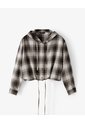 Chaqueta Oversize Cuadros Mujer Cafe de Gef