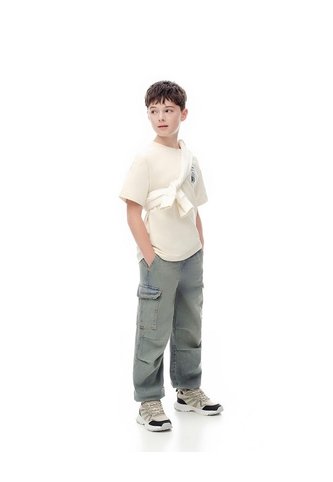 Jean Tipo Jogger Cargo índigo Medio Niño Azul Oscuro Gef