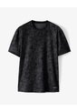 Camiseta Deportiva Control De Humedad Negra Estampada Hombre Negro de Gef
