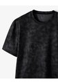 Camiseta Deportiva Control De Humedad Negra Estampada Hombre Negro de Gef