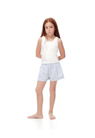 Blusa + Short De Pijama Algodón Surtida Niña Azul Gef
