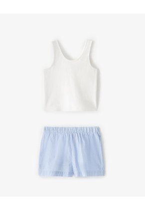Blusa + Short De Pijama Algodón Surtida Niña Azul