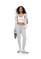 Jogger Slim Tiro Medio Gris Mujer Gris de Gef